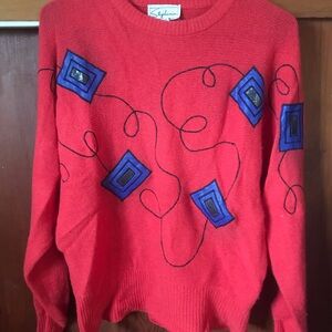 Comfy Vintage Ugly Sweater, Real Wool & Angora